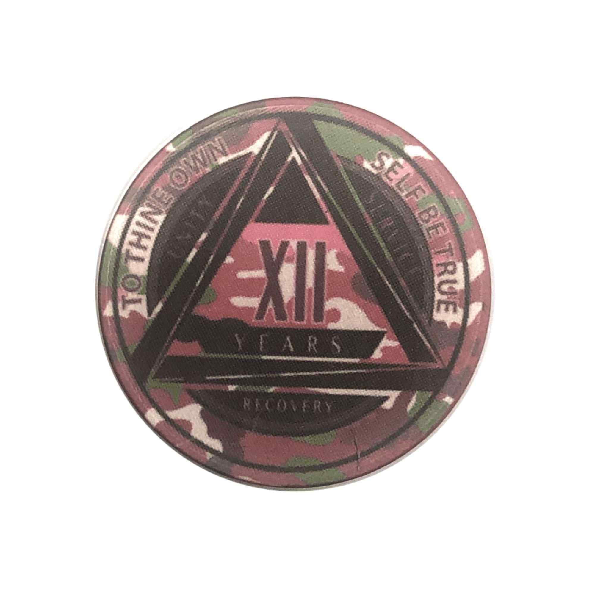 Pink Camo AA Coin 1-50yrs Sobriety Chip