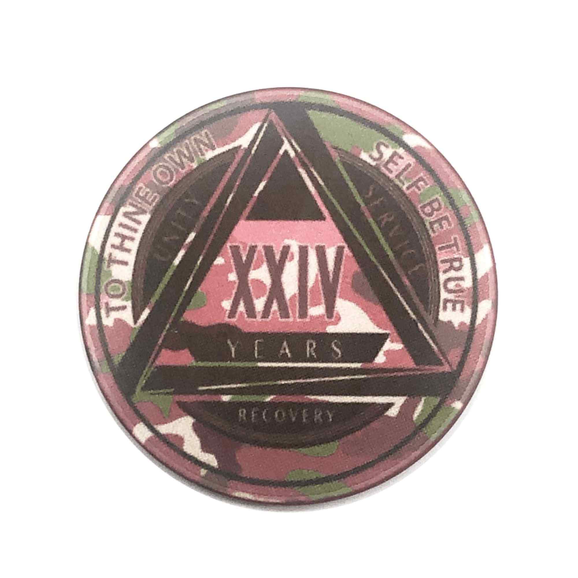 Pink Camo AA Coin 1-50yrs Sobriety Chip