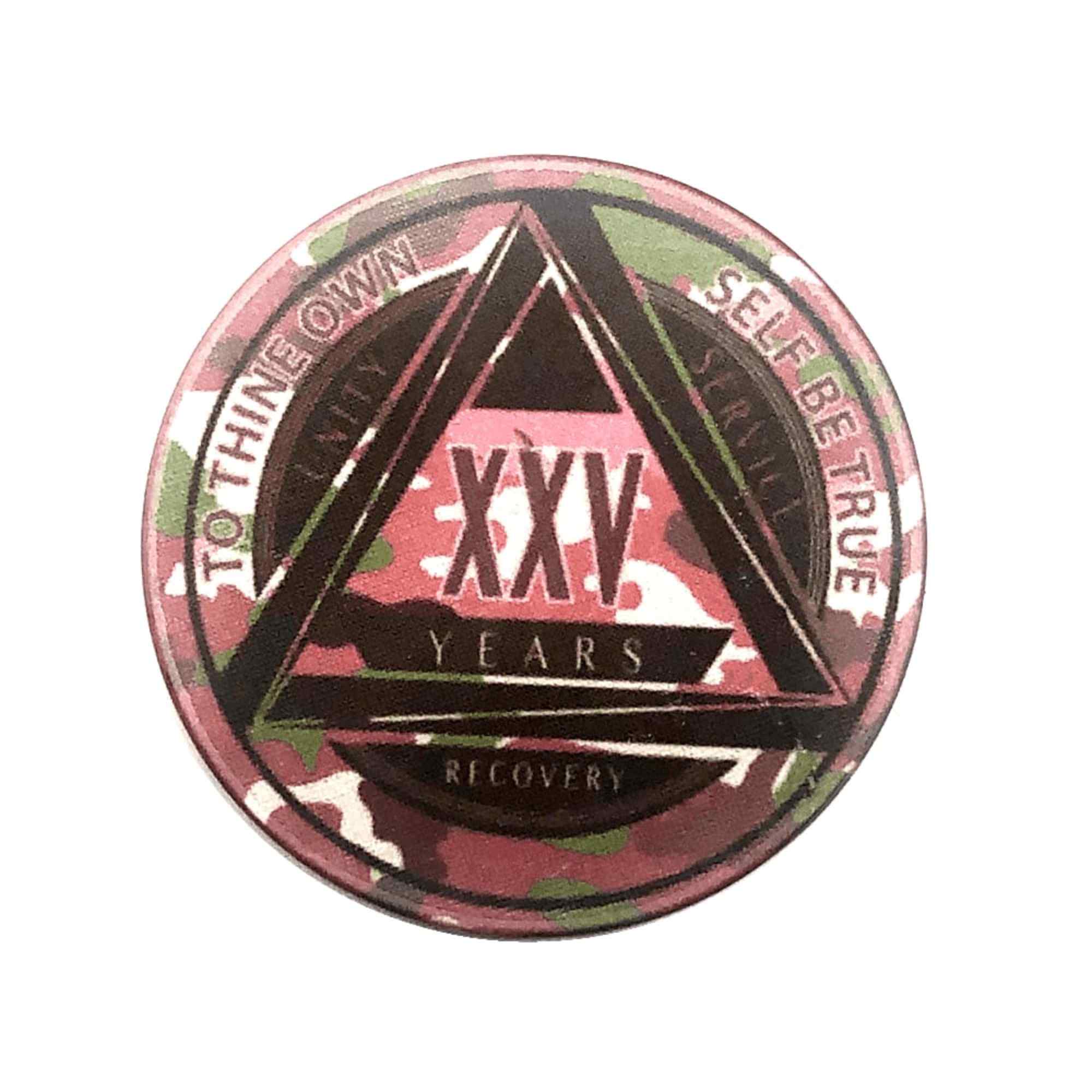 Pink Camo AA Coin 1-50yrs Sobriety Chip