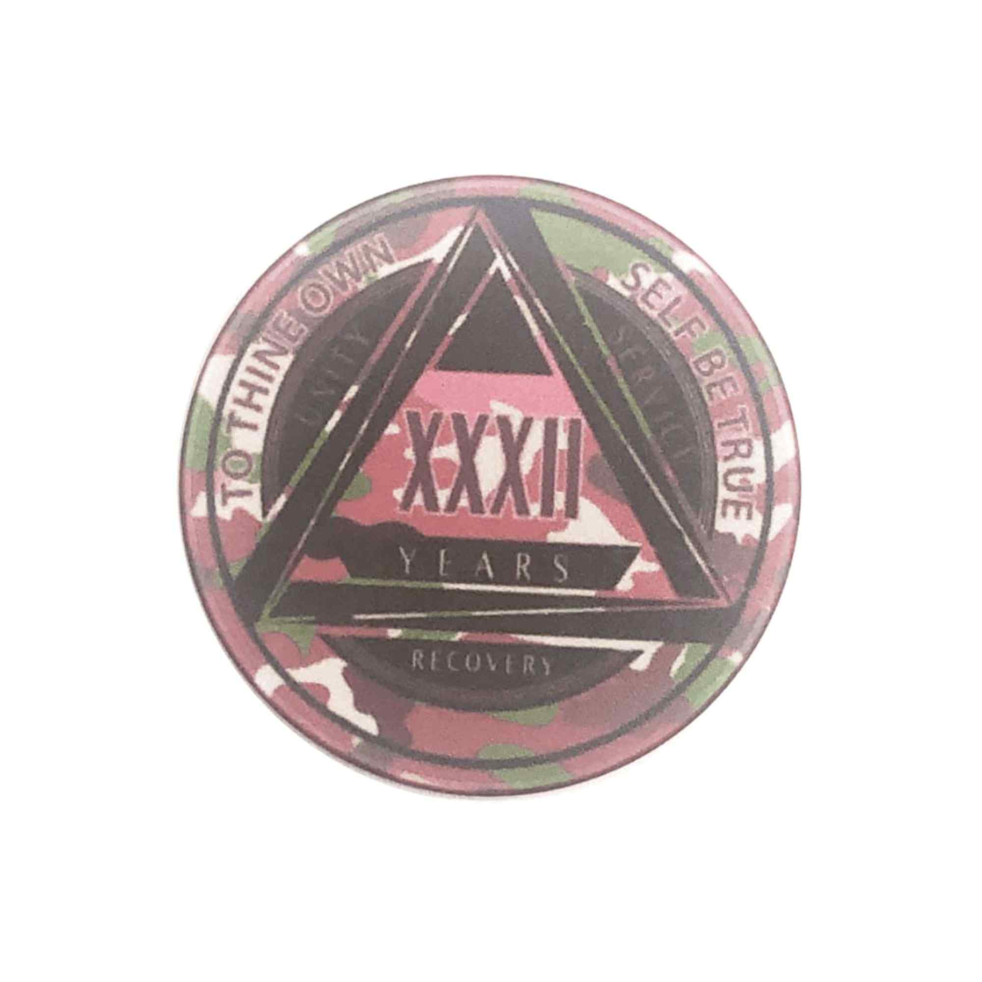 Pink Camo AA Coin 1-50yrs Sobriety Chip
