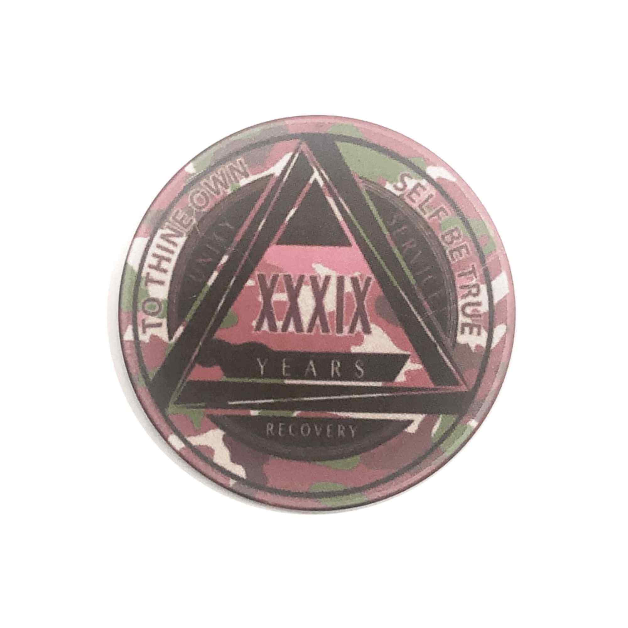Pink Camo AA Coin 1-50yrs Sobriety Chip