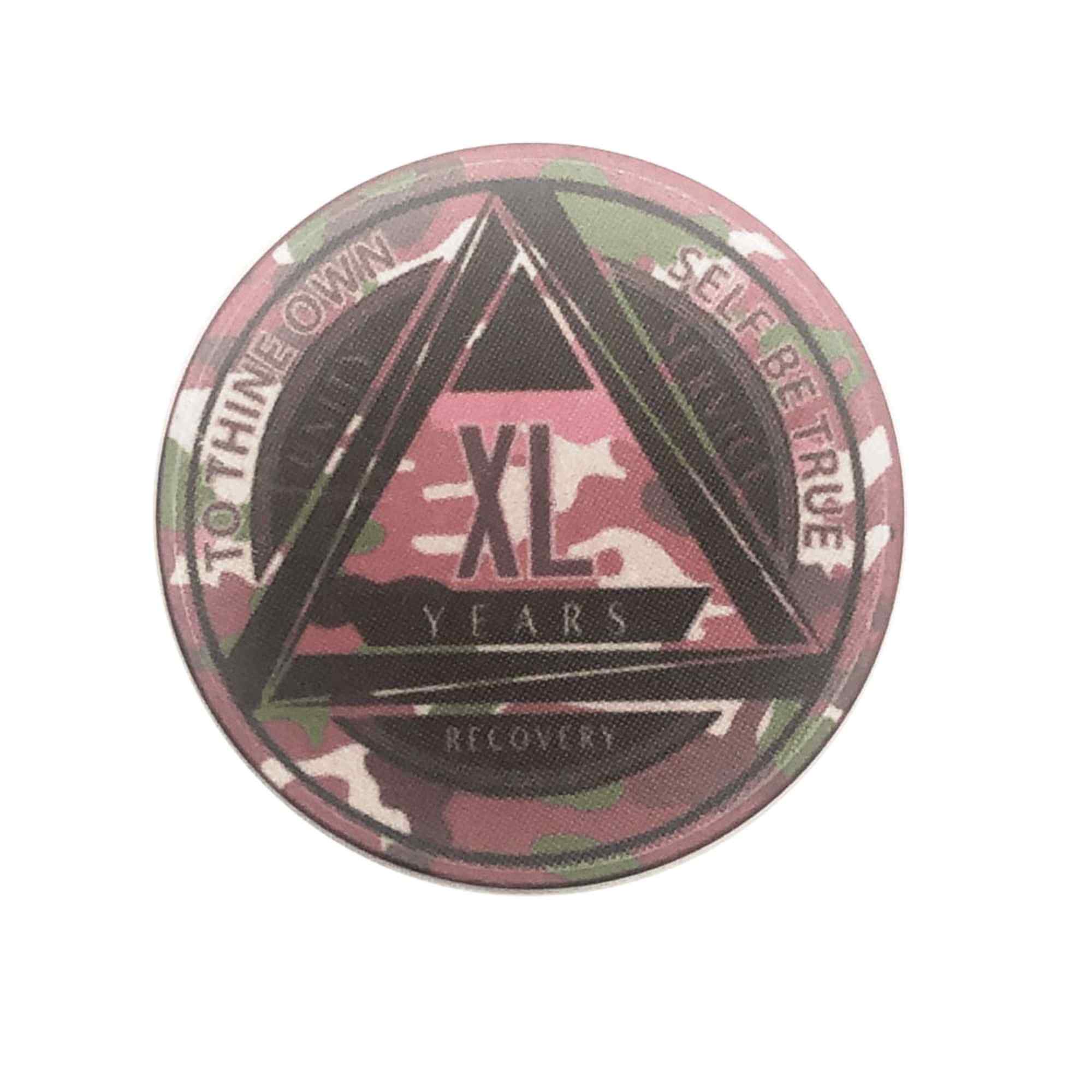 Pink Camo AA Coin 1-50yrs Sobriety Chip