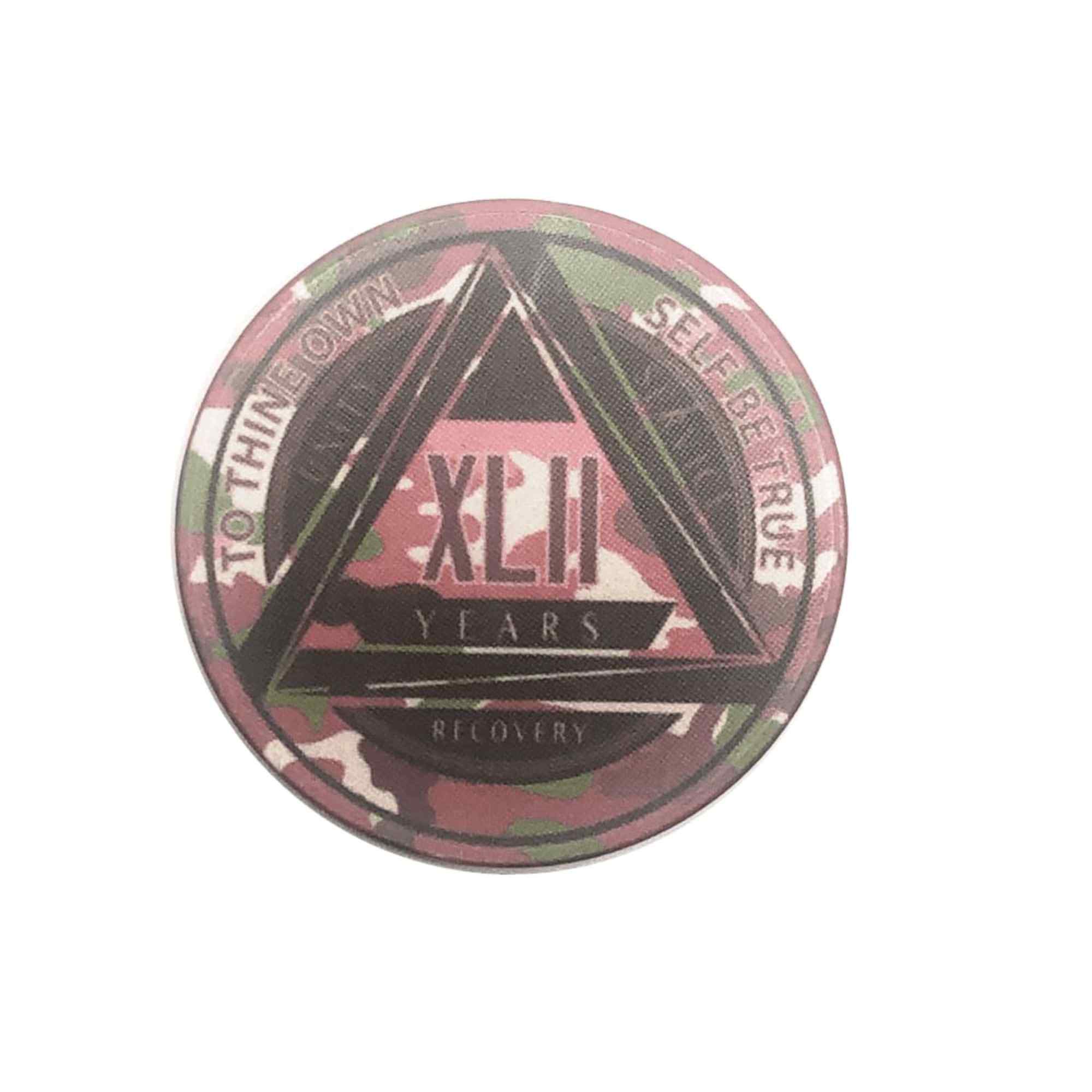 Pink Camo AA Coin 1-50yrs Sobriety Chip