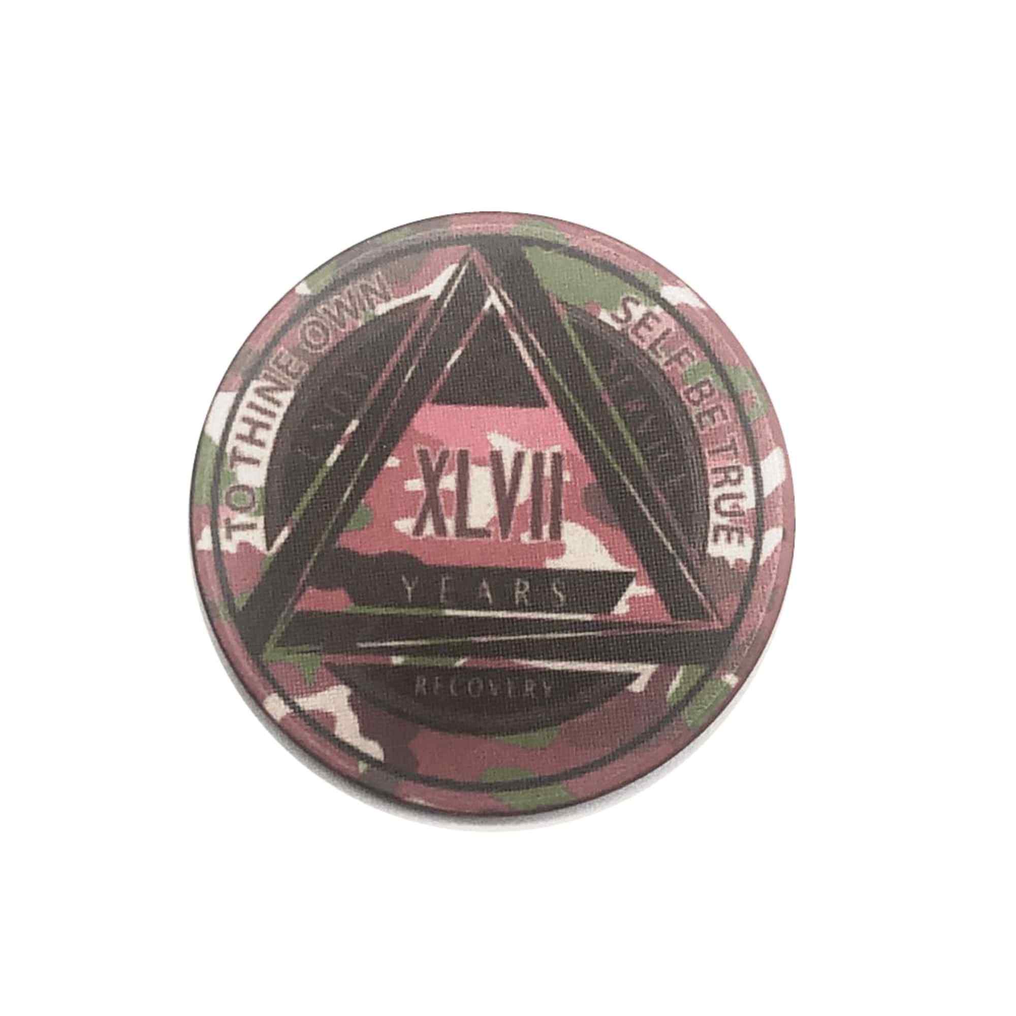 Pink Camo AA Coin 1-50yrs Sobriety Chip