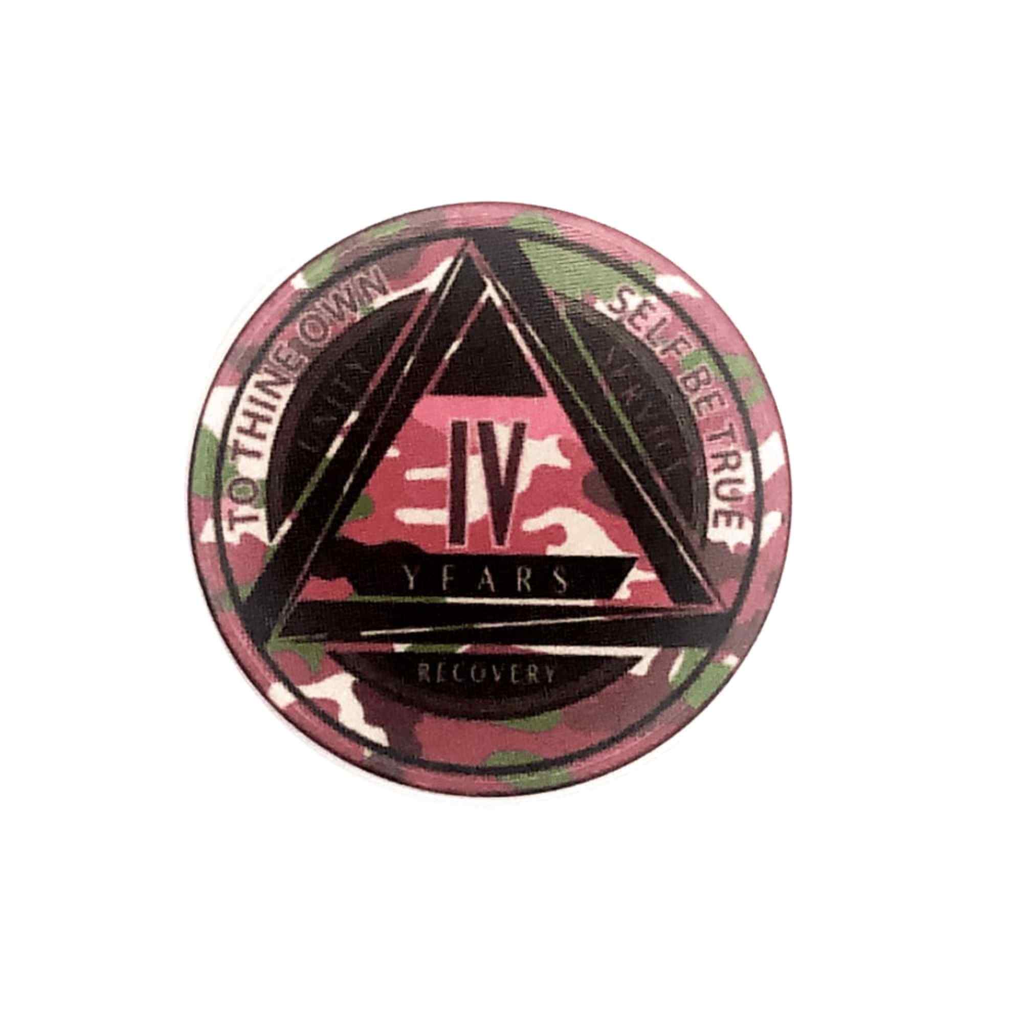 Pink Camo AA Coin 1-50yrs Sobriety Chip