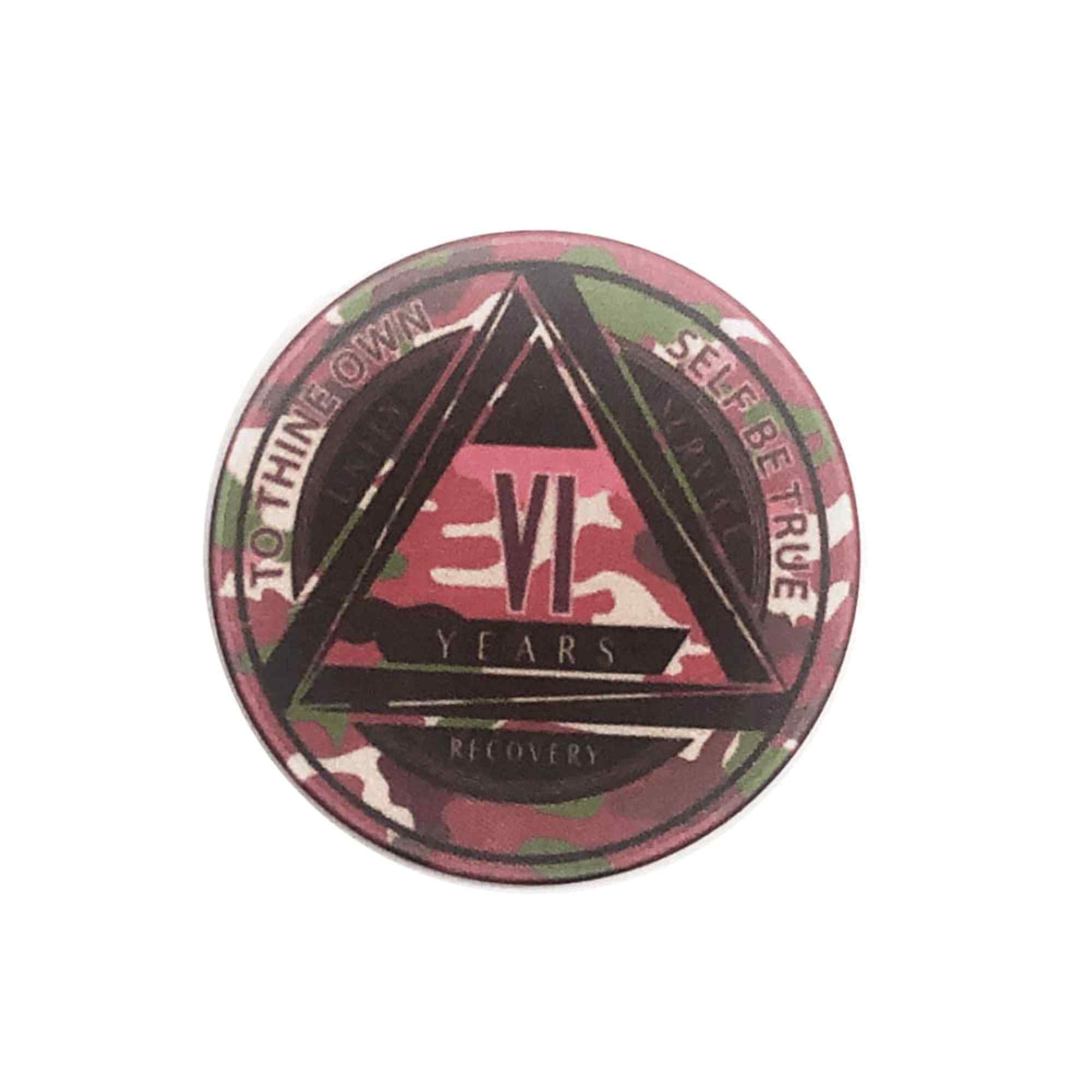 Pink Camo AA Coin 1-50yrs Sobriety Chip