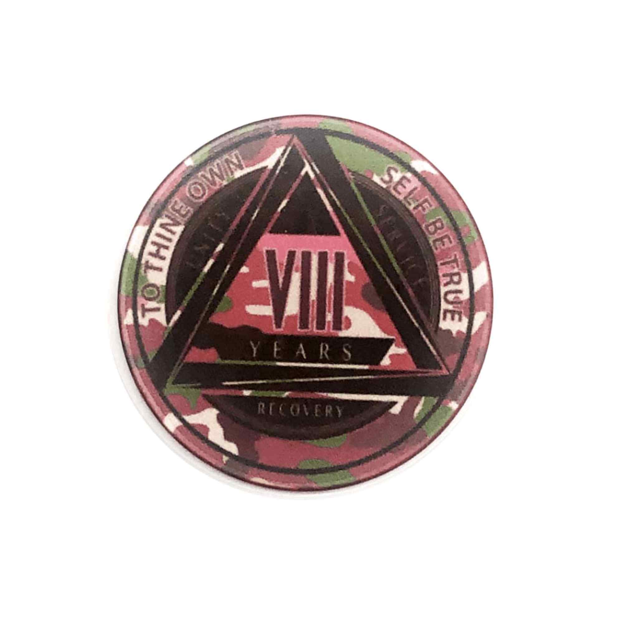 Pink Camo AA Coin 1-50yrs Sobriety Chip