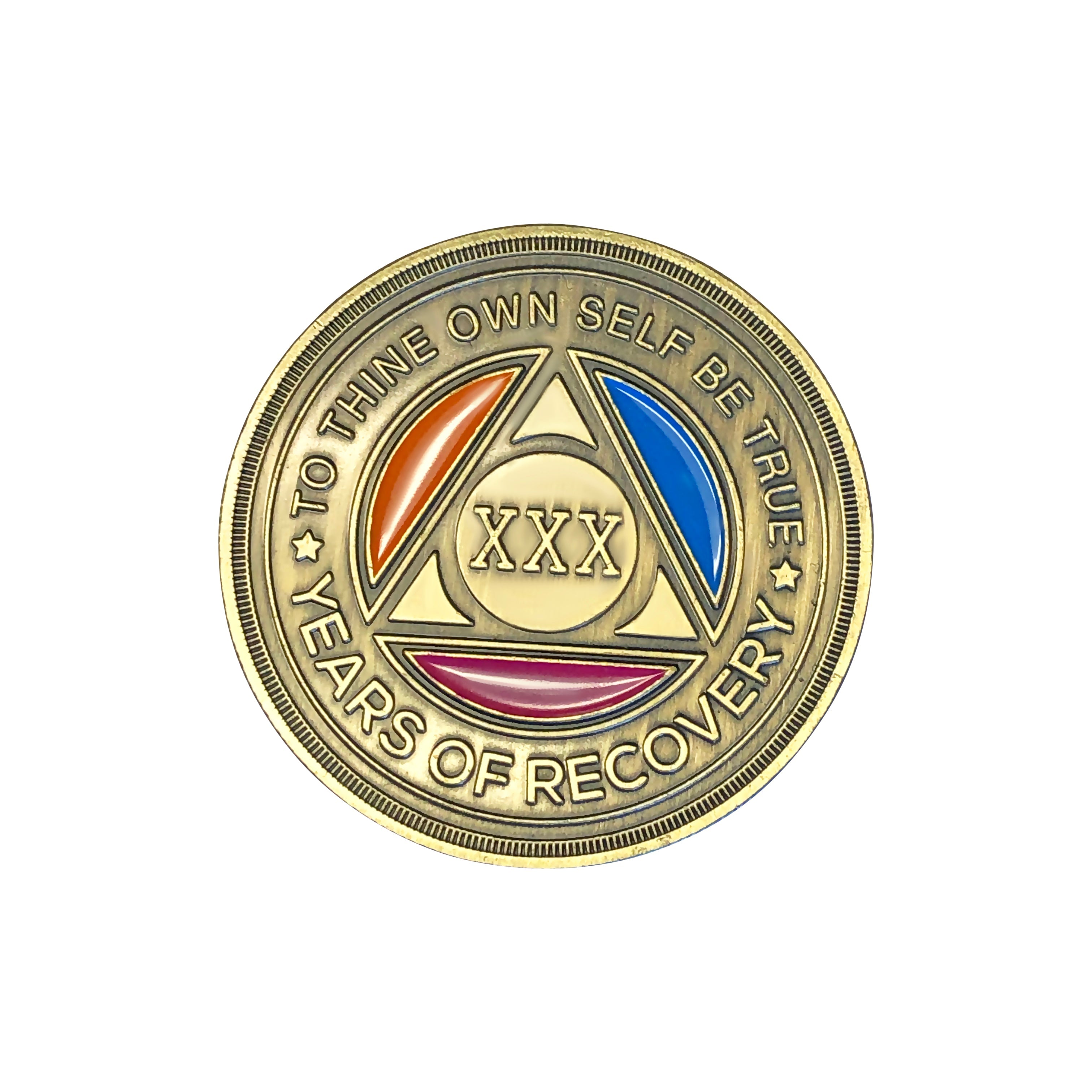 Tri Color Yearly Medallion