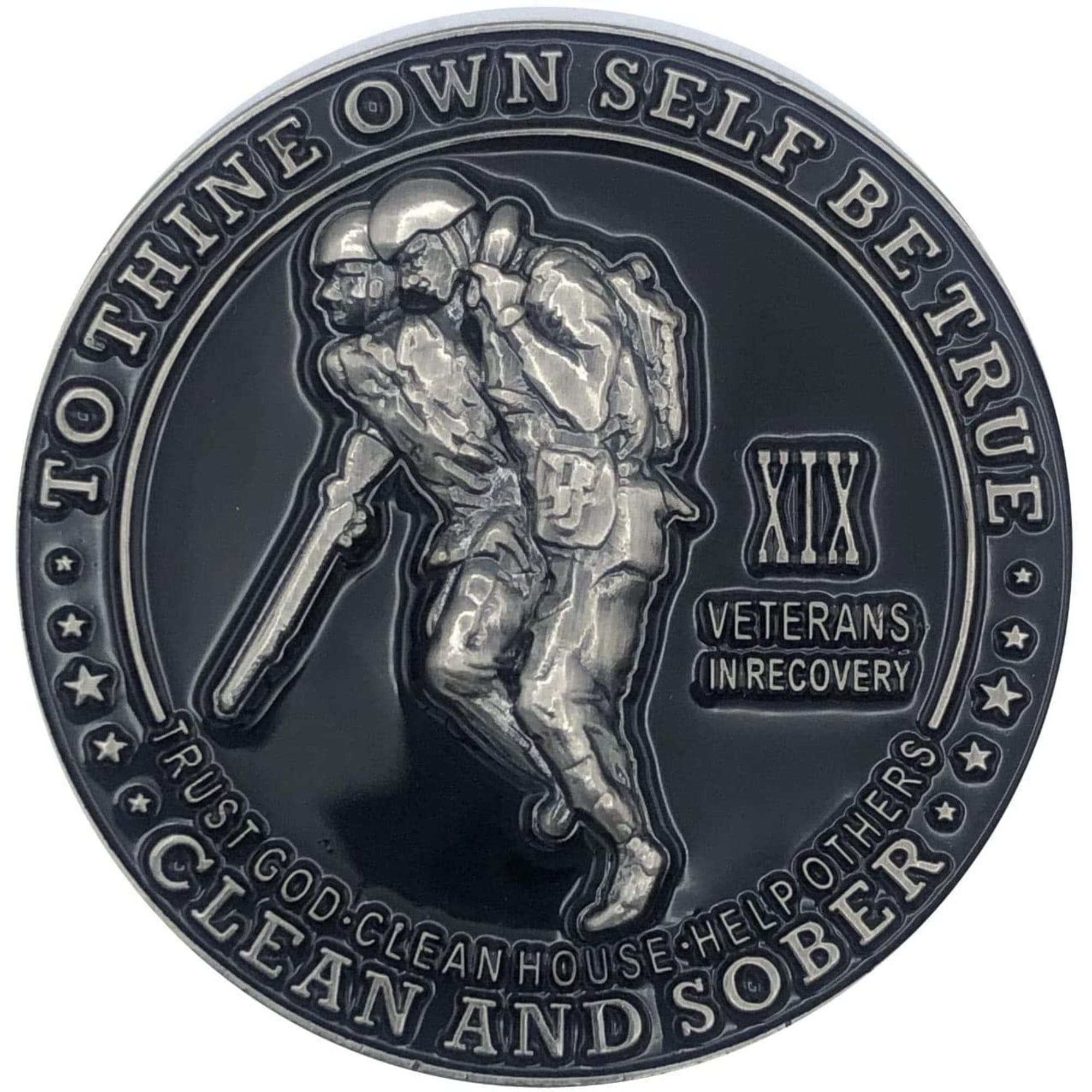 Veterans in Recovery AA Coin 1-60yrs Sobriety Chip