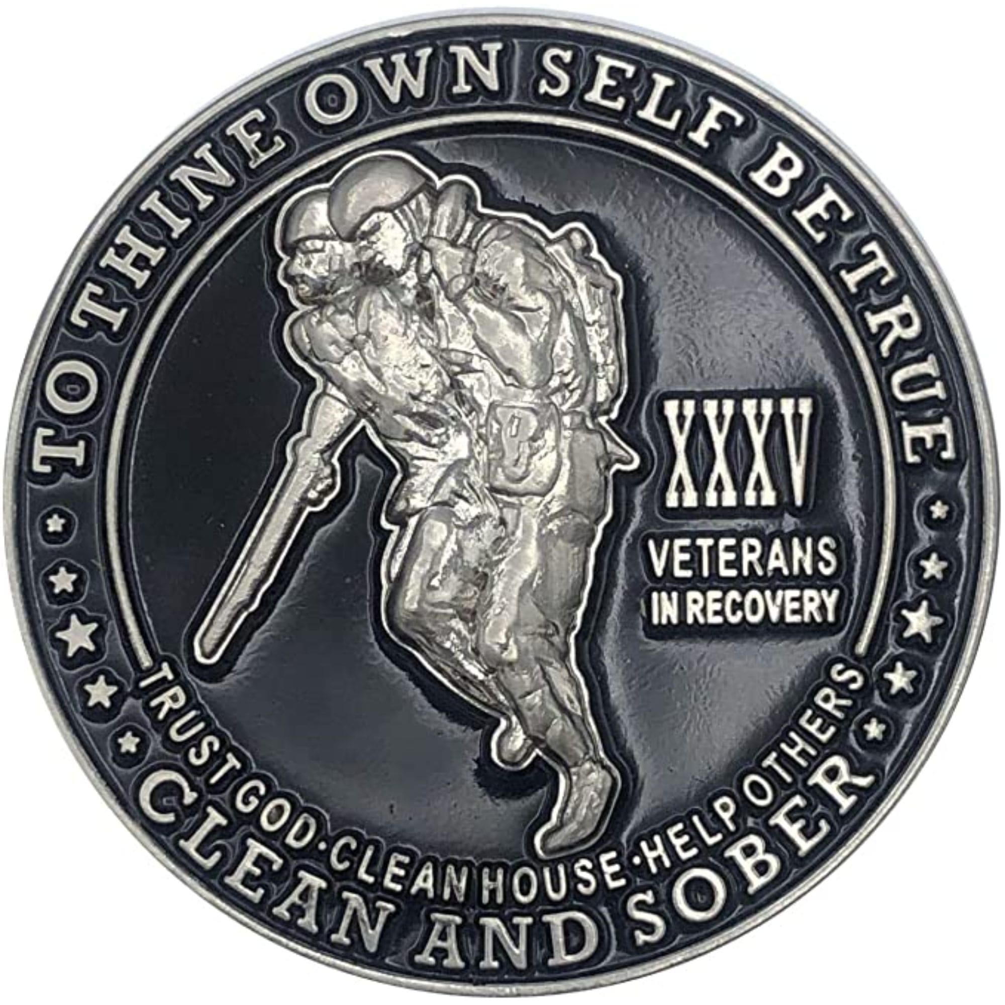 Veterans in Recovery AA Coin 1-60yrs Sobriety Chip