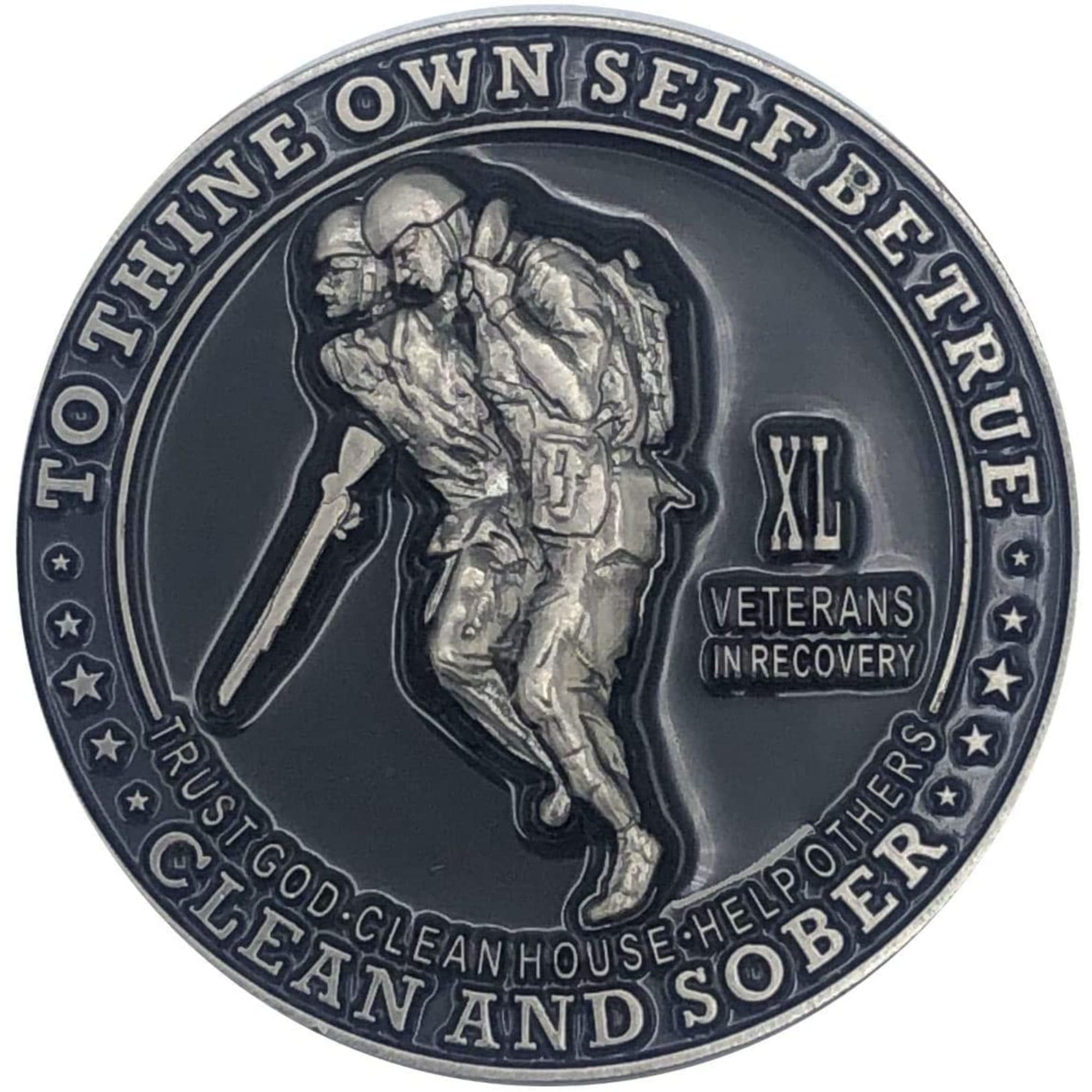 Veterans in Recovery AA Coin 1-60yrs Sobriety Chip