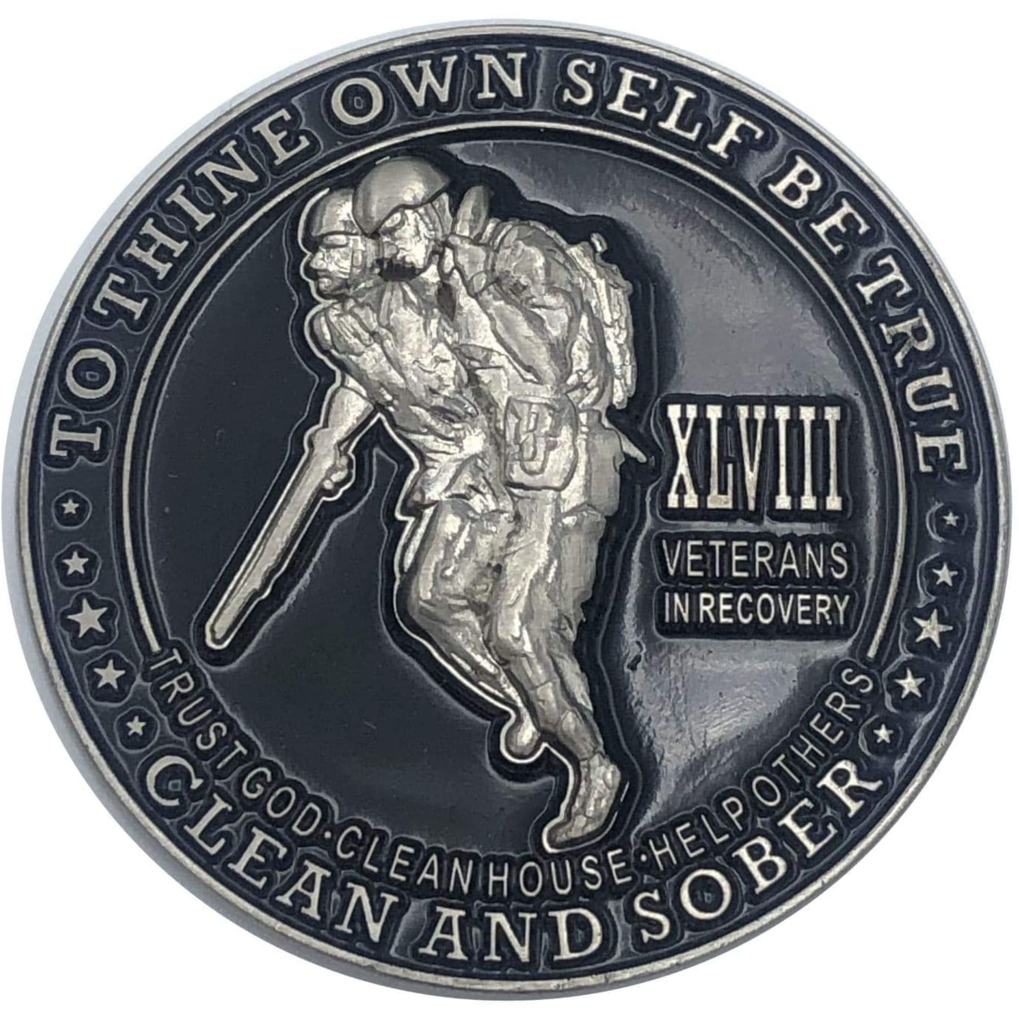 Veterans in Recovery AA Coin 1-60yrs Sobriety Chip