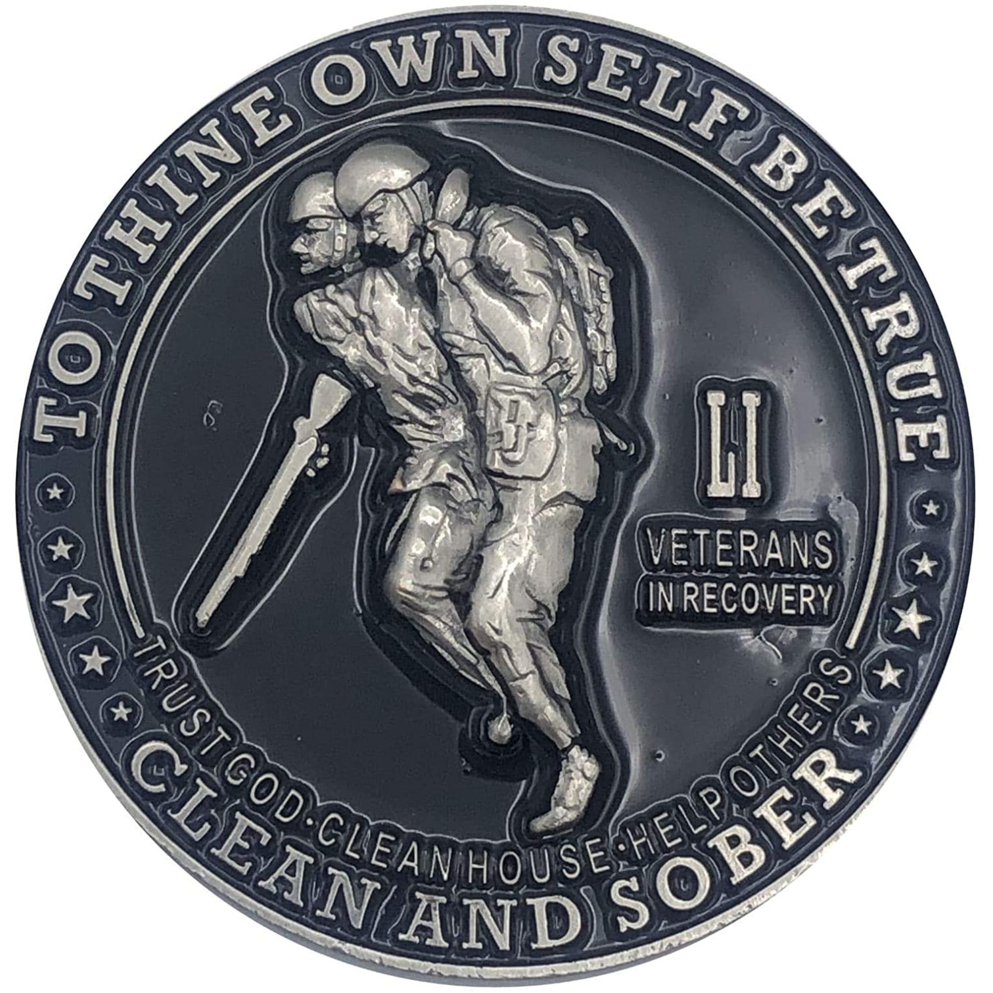 Veterans in Recovery AA Coin 1-60yrs Sobriety Chip