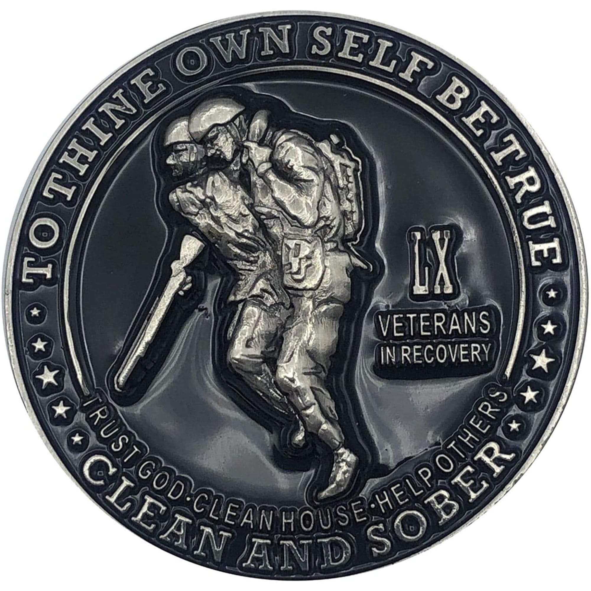 Veterans in Recovery AA Coin 1-60yrs Sobriety Chip