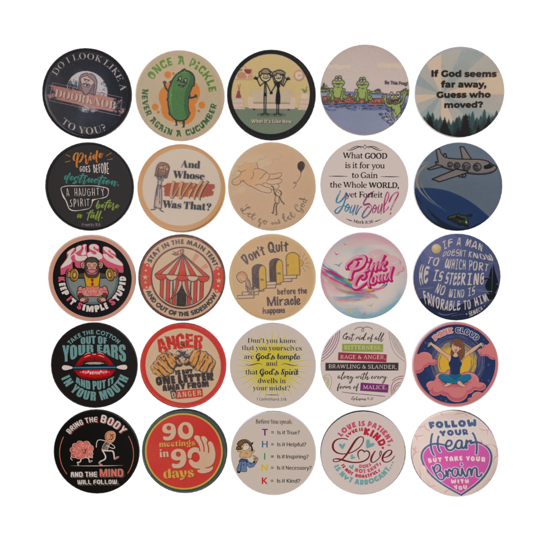 (25) Positively Powerful AA Affirmation Chips