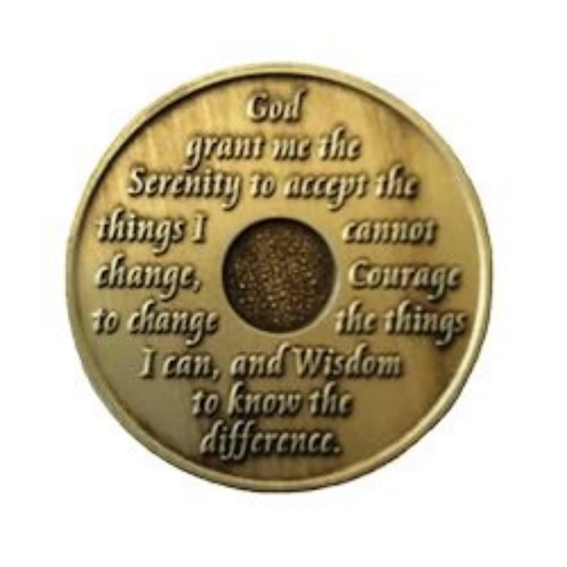 Bronze AA Coin 1-18 Months Sobriety Chip