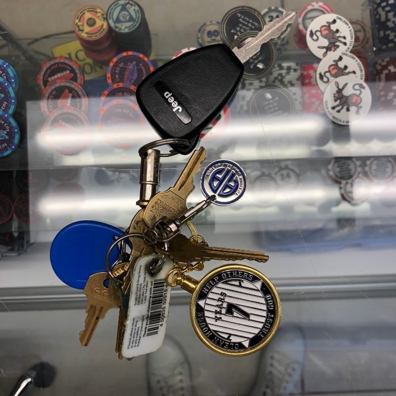 AA Coin Keychain Holder