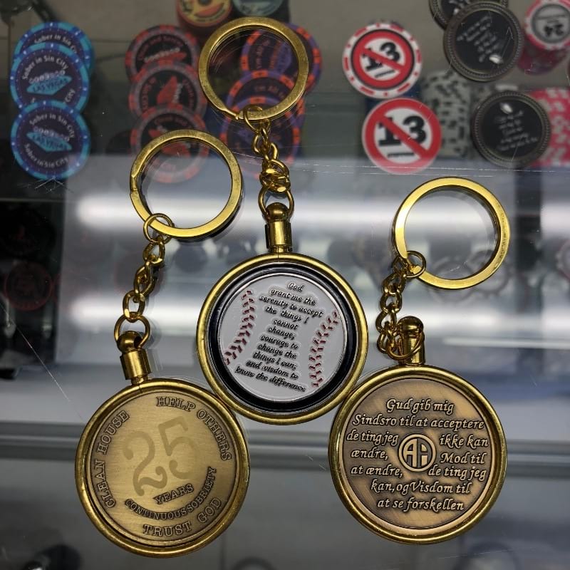 AA Coin Keychain Holder