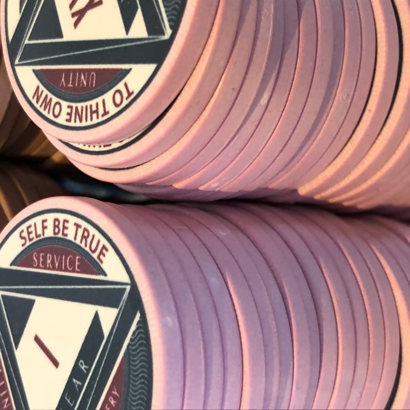 AA Yearly Poker Chip PINK