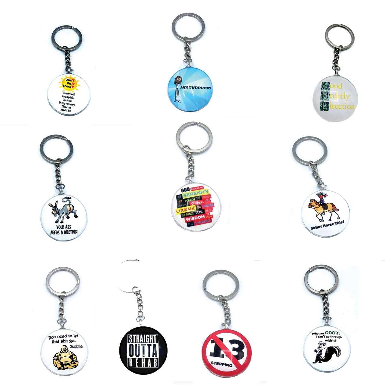 100 Random Bubble Keychains