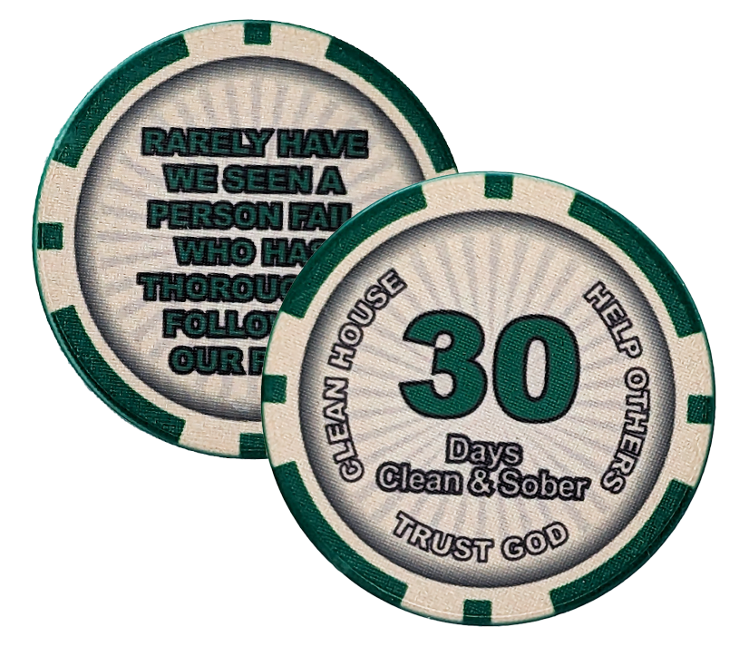 30 Day AA Coin Sobriety Chip