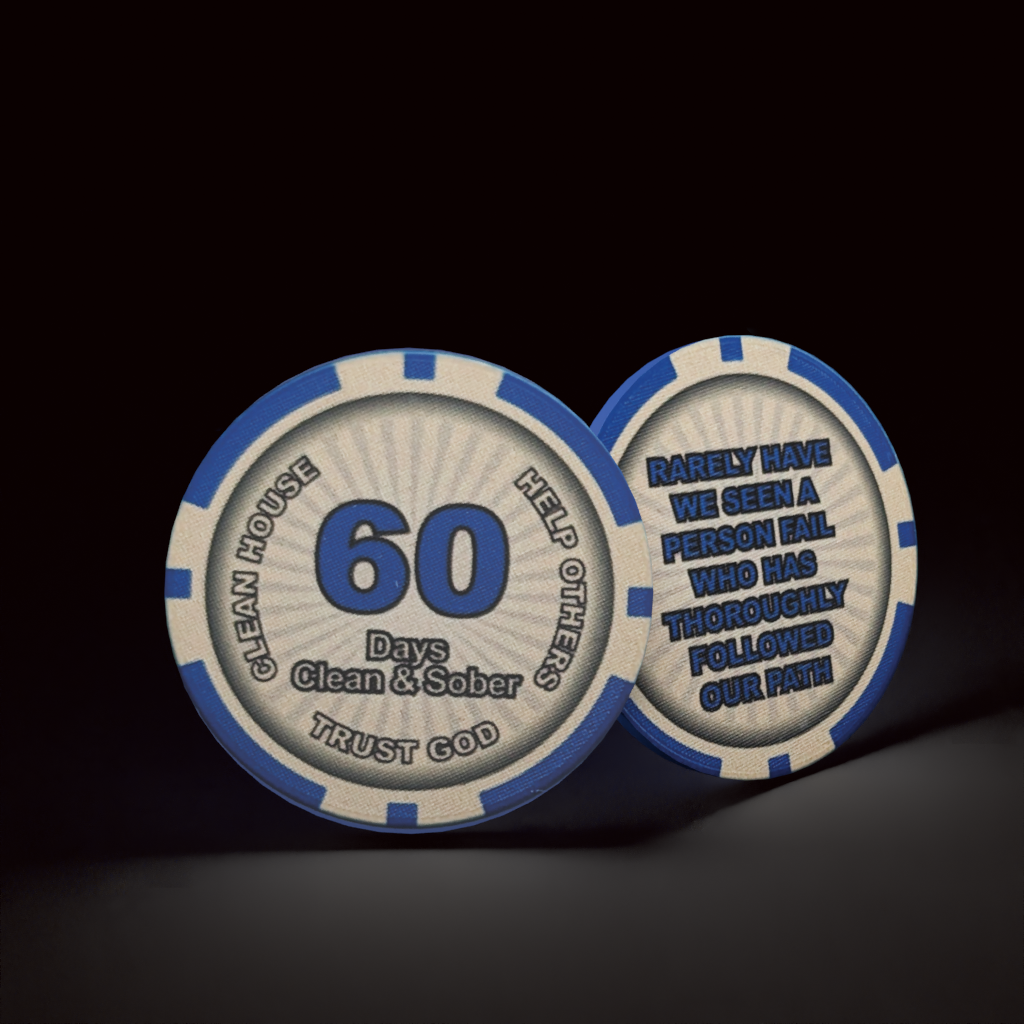 60 Day AA Coin Sobriety Chip