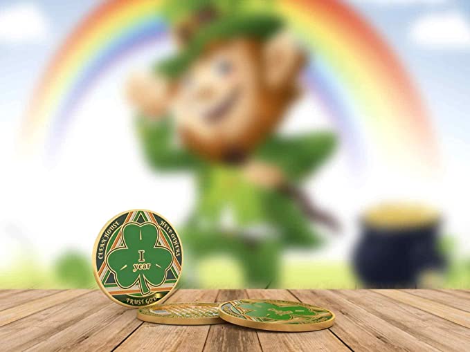 Irish Shamrock AA Coin 1-50yrs Sobriety Chip