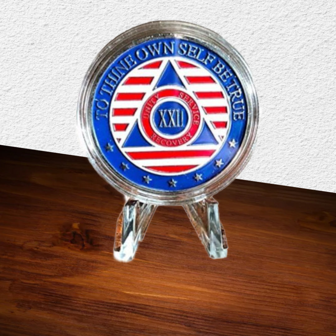 Patriotic AA Medallion | 1-60 Years | Custom Engraving Option Available