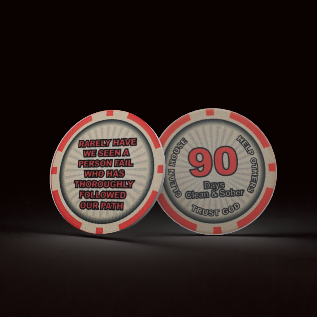 90 Day AA Coin Sobriety Chip