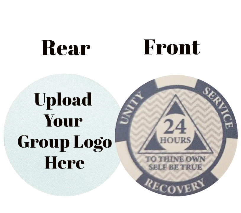 Custom Monthly AA Chips for Your Home Group: Upload Your Logo, 24 Hours to 11 Months