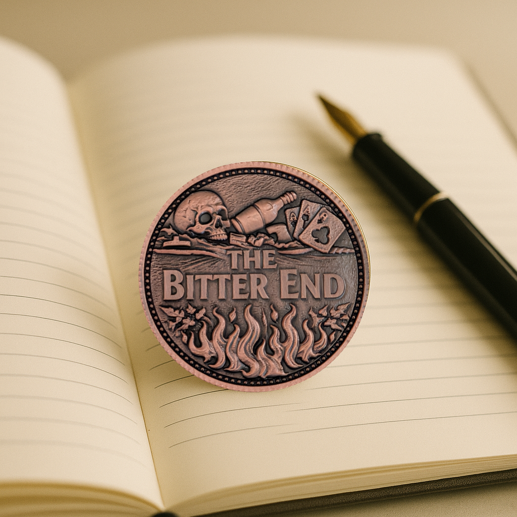 AA Decision Coin – Bitter End vs Accept Spiritual Help – Custom Year Copper Sobriety Coin