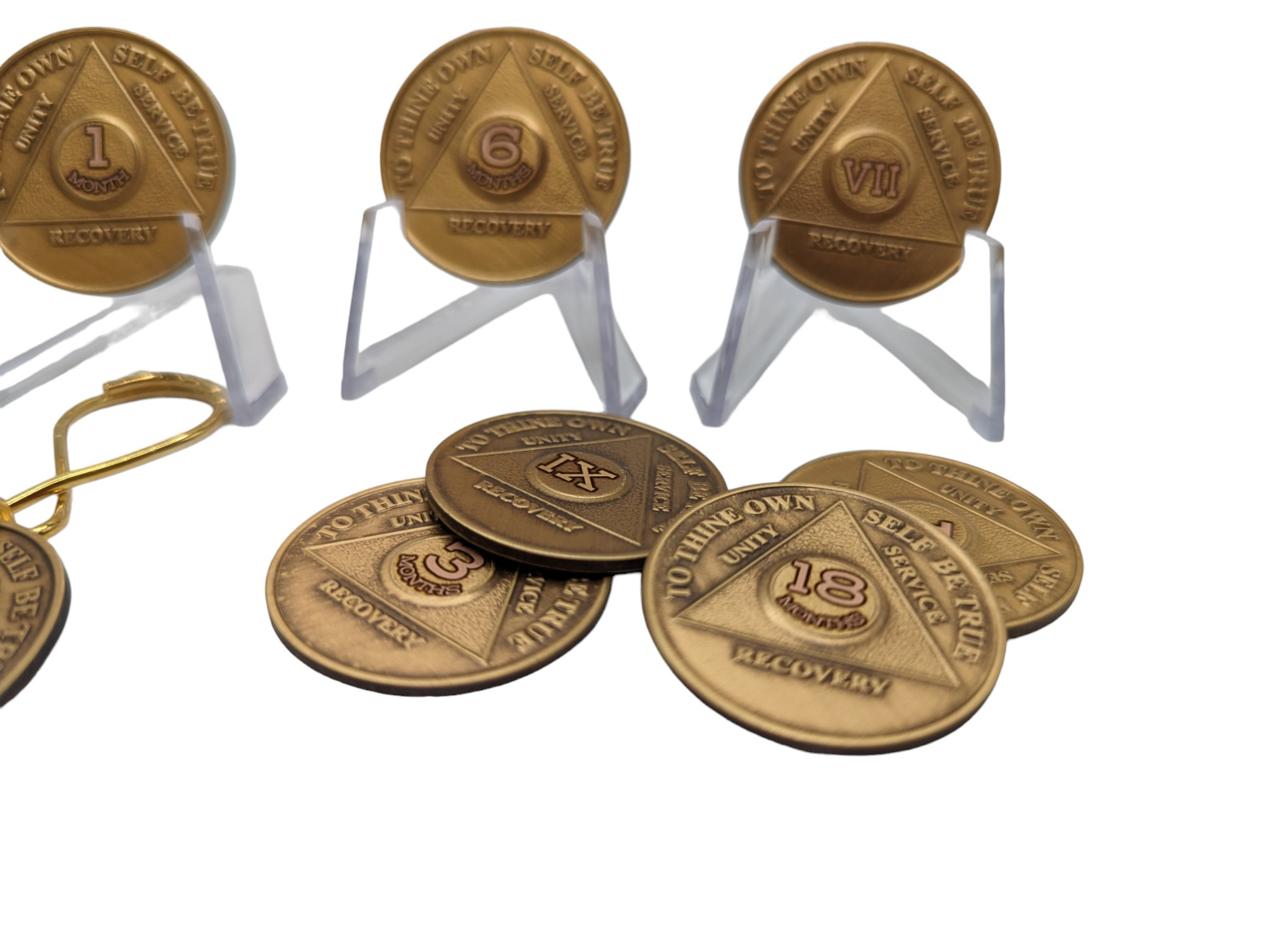 Bronze AA Coin 24hr-60yrs Sobriety Chip
