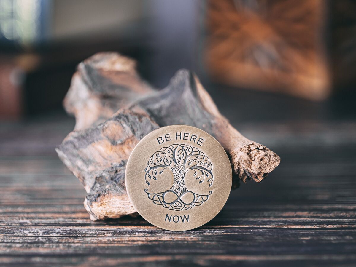 Be Here Now Meditation Medallion