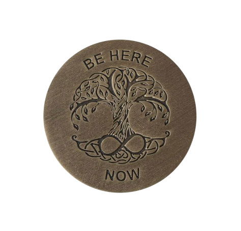Be Here Now Meditation Medallion