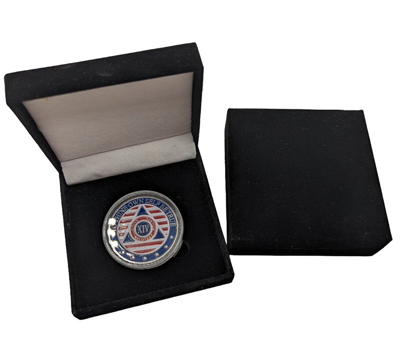 Patriotic AA Coin 1-50yrs Sobriety Chip