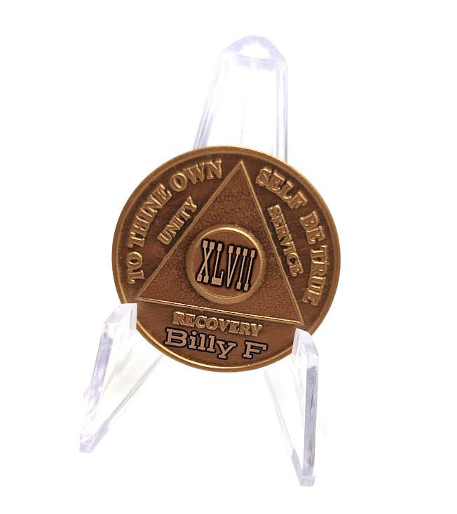 Bronze AA Coin 24hr-60yrs Sobriety Chip