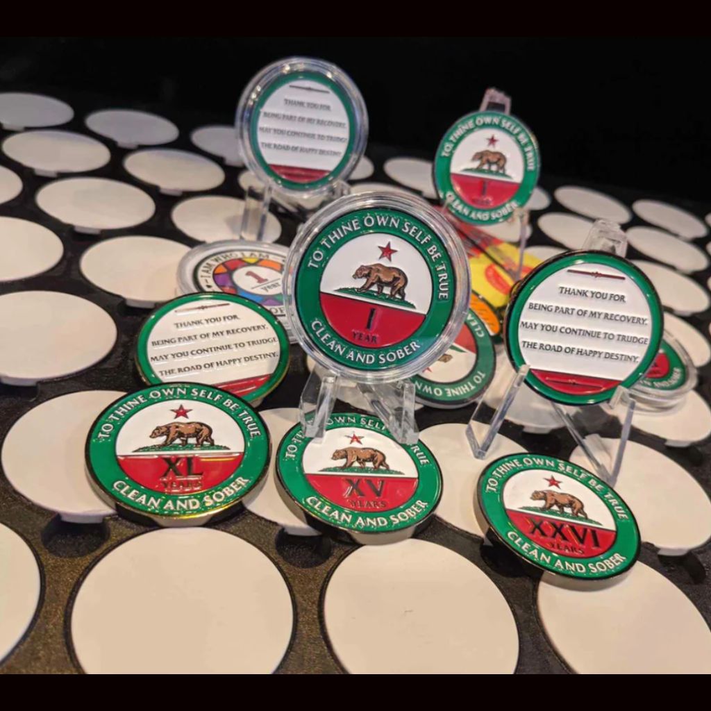 California AA Coin 1-50yrs Sobriety Chip