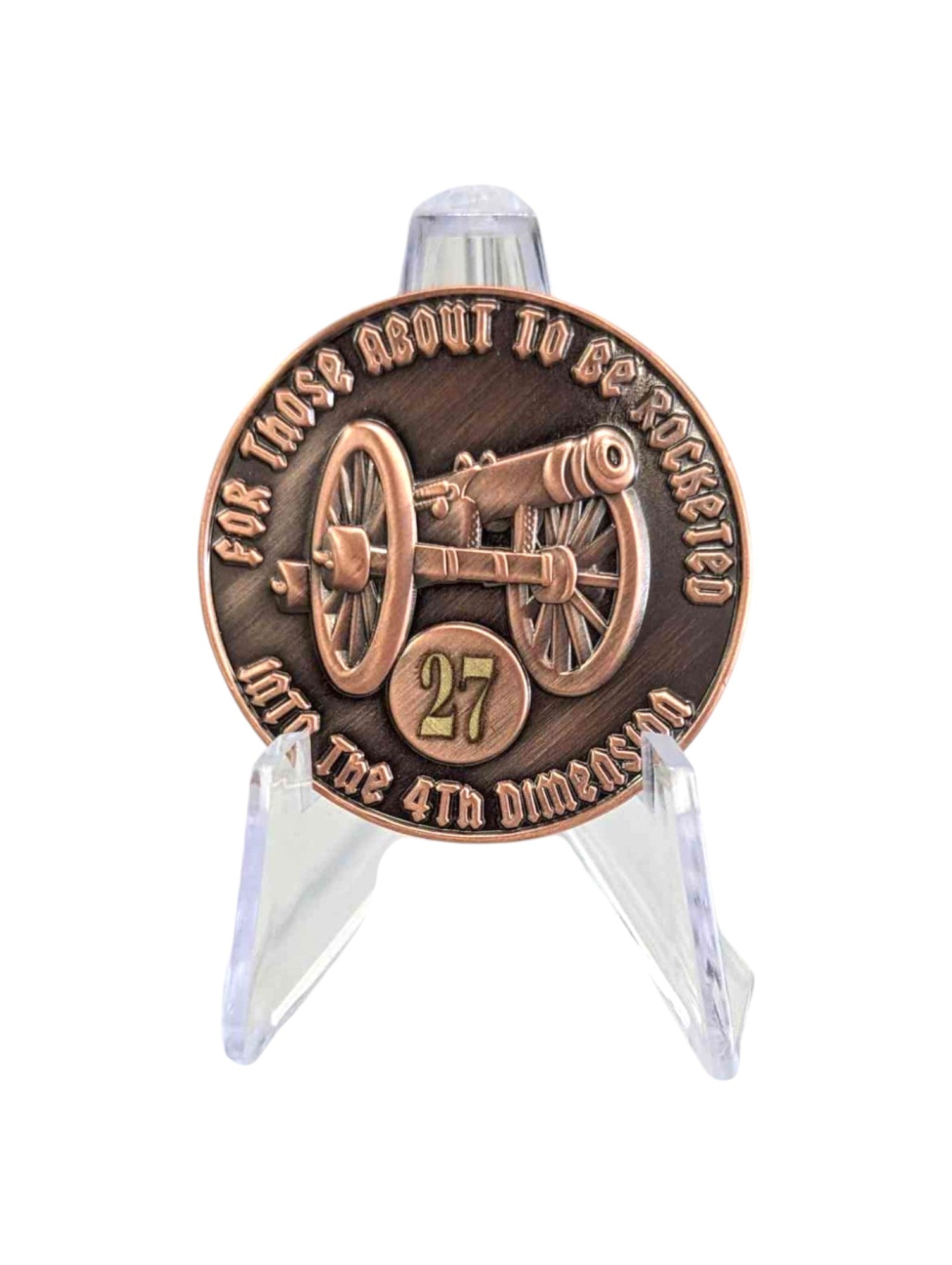 For Those About to be Rocketed We Salute You AA Coin 1-60yrs Sobriety Chip