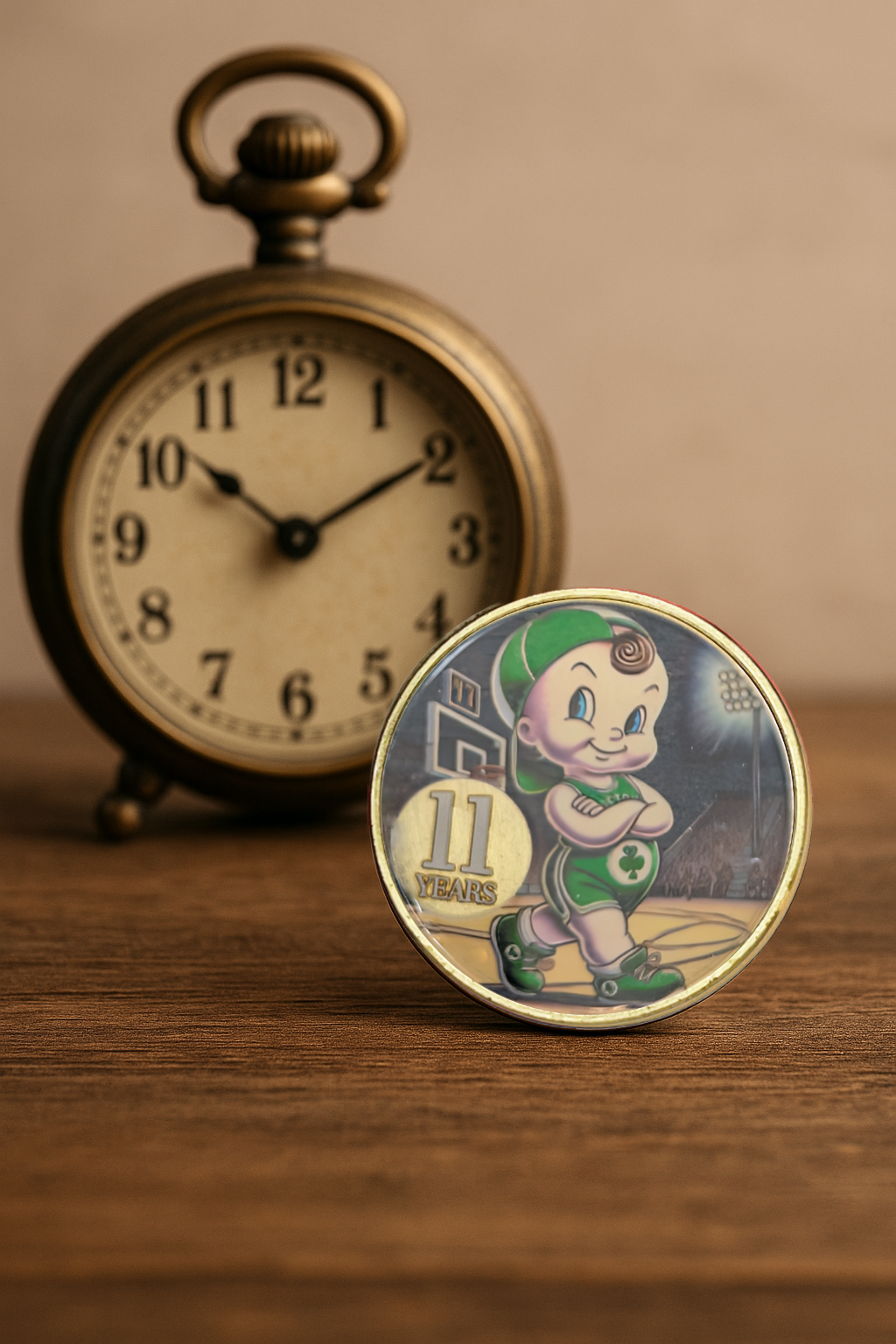 Kewpie Celtics Medallion with Serenity Prayer – Add Your Year