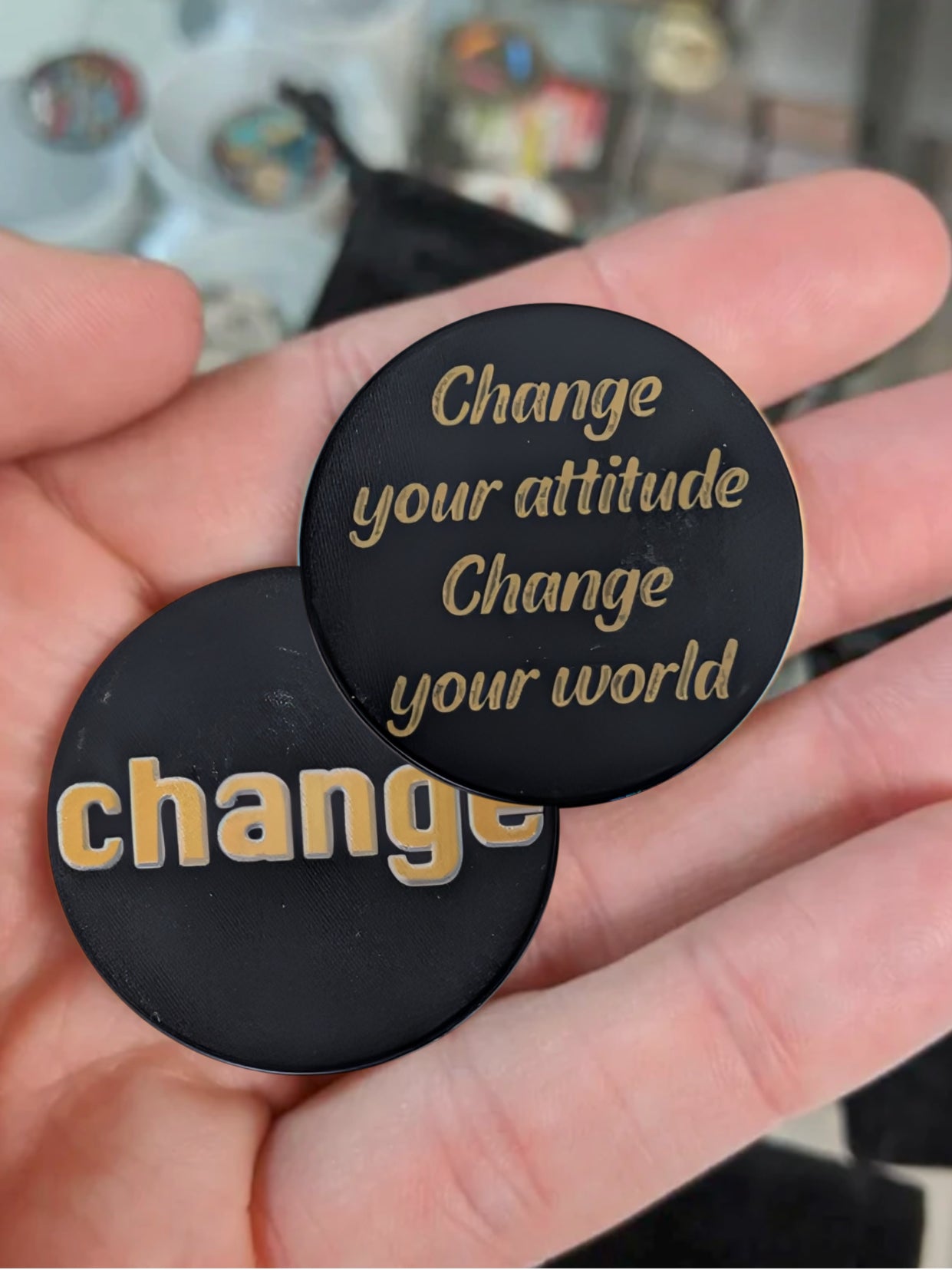 Change Your Attitude Change Your World Recovery Chip Sobriety Gift