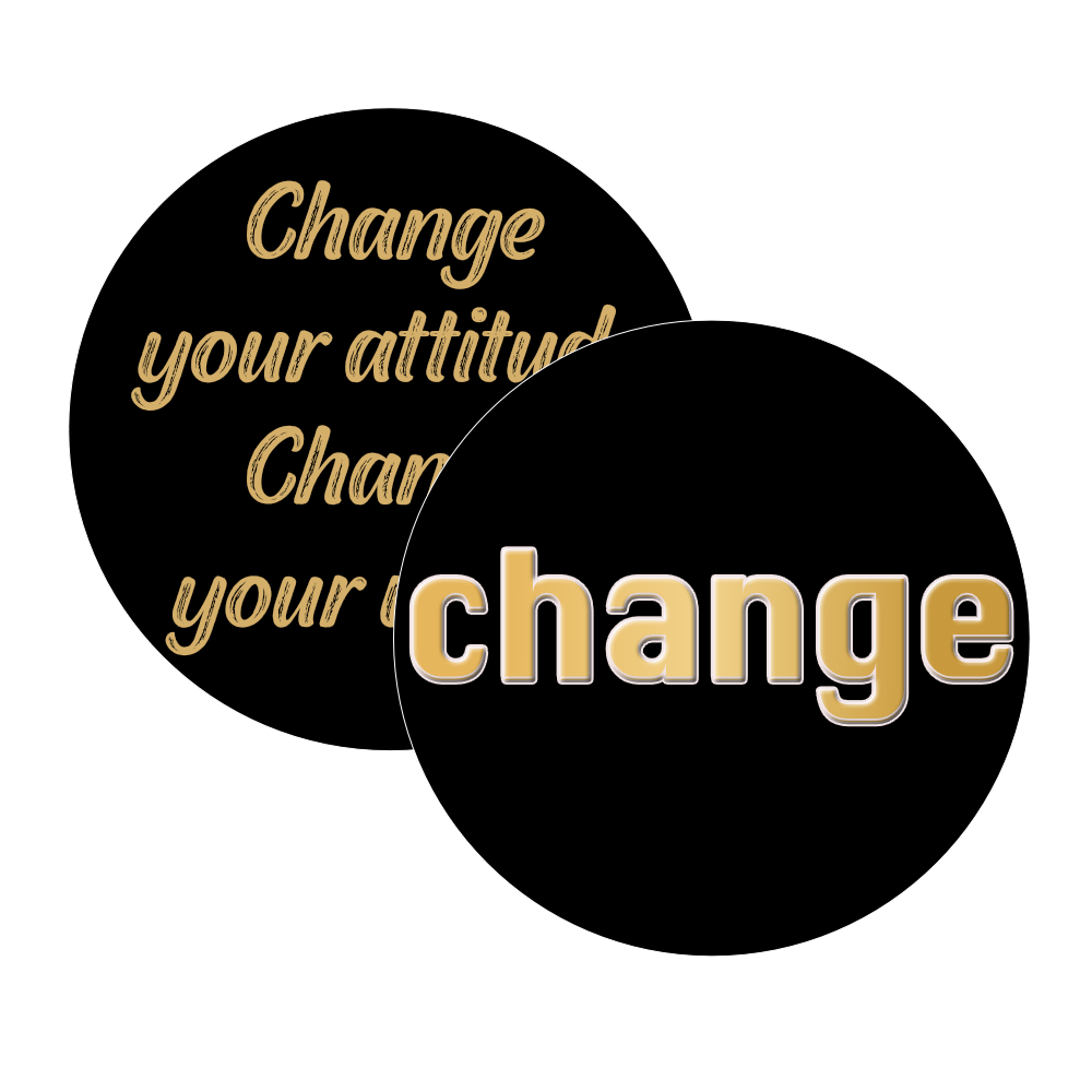 Change Your Attitude Change Your World Recovery Chip Sobriety Gift