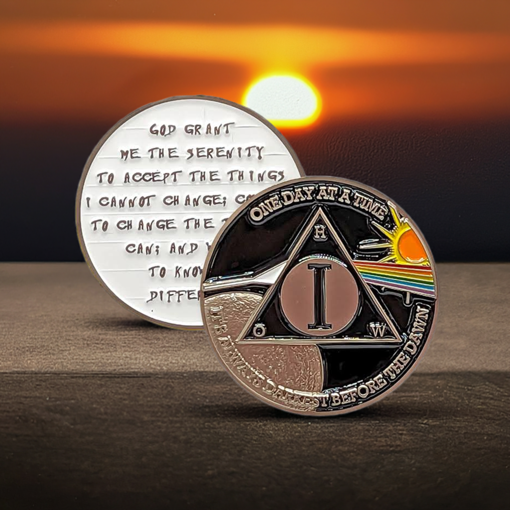 Sun & Moon AA Coin 1-60yrs Sobriety Chip