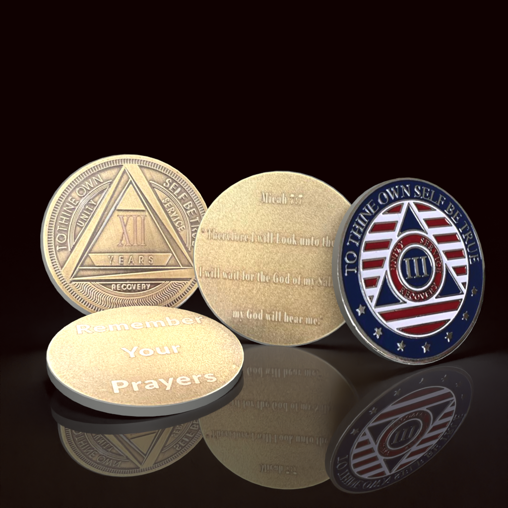 Customize Your Own Patriotic AA Sobriety Coin