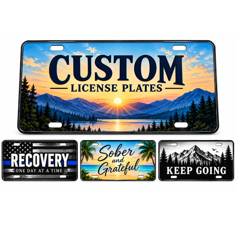 Custom Personalized Metal License Plate with Your Photo, Logo or Text