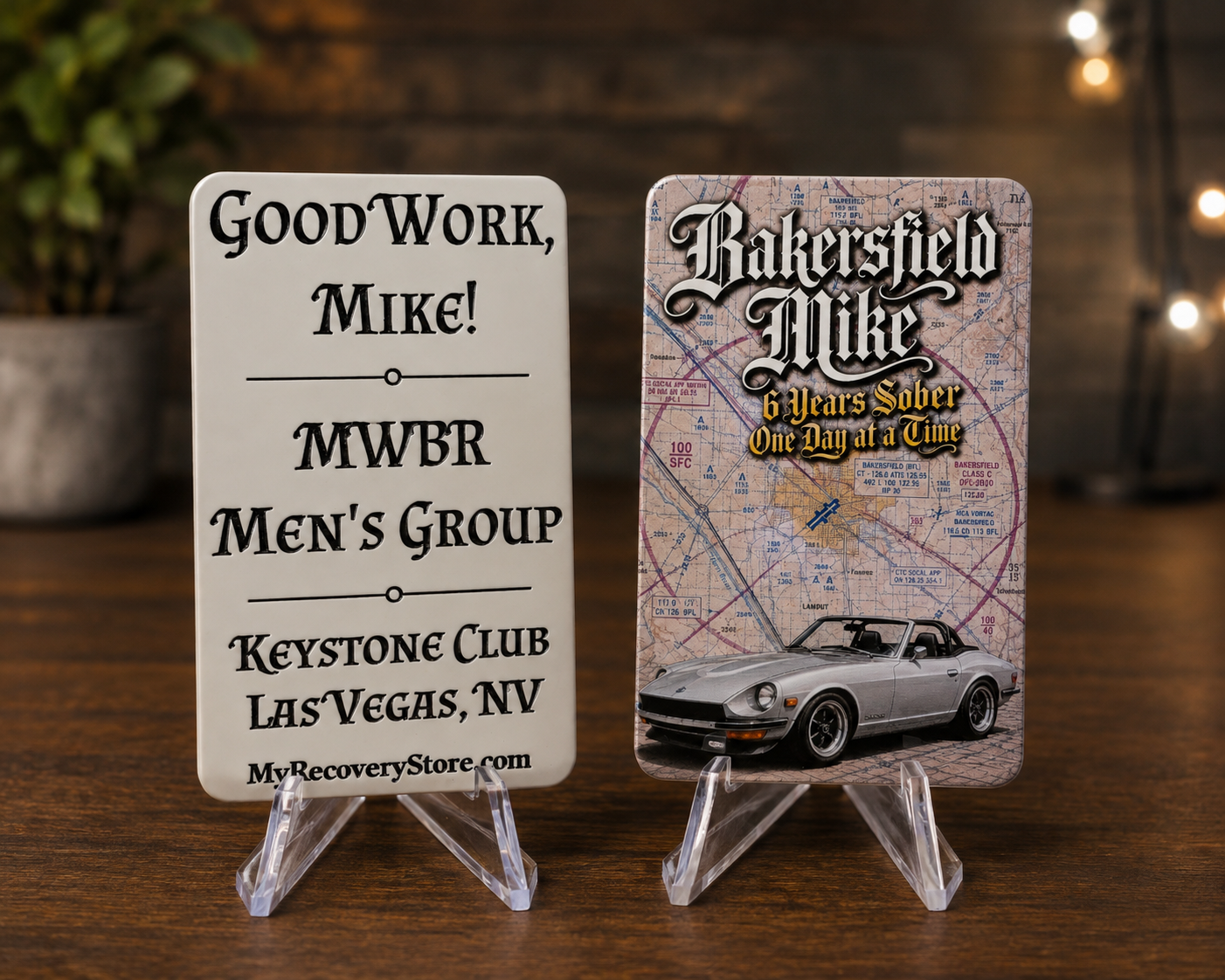 Custom Rectangular Recovery Chip with Your Image or Message
