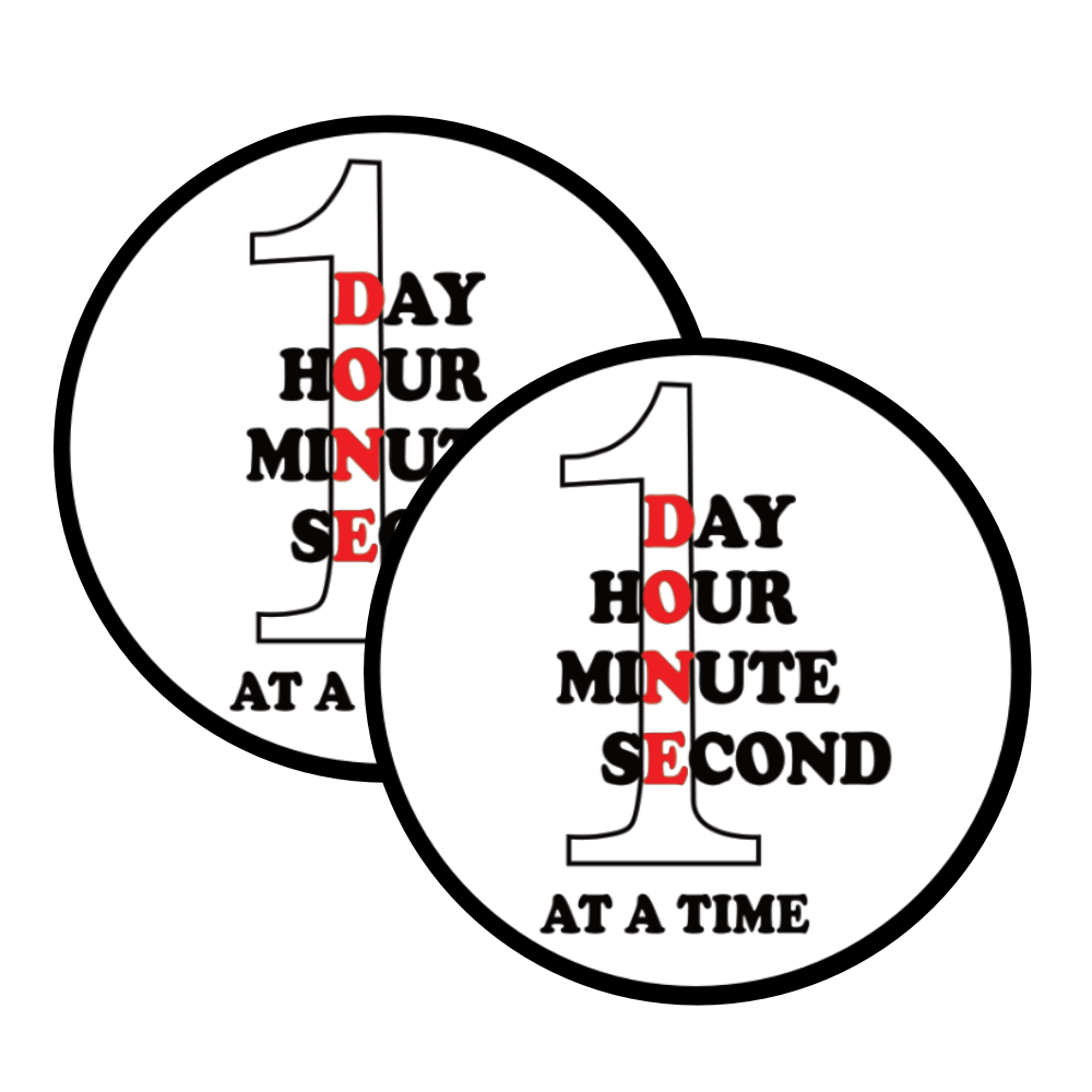 One Day at a Time AA Poker Chip – DONE Sobriety Recovery Chip