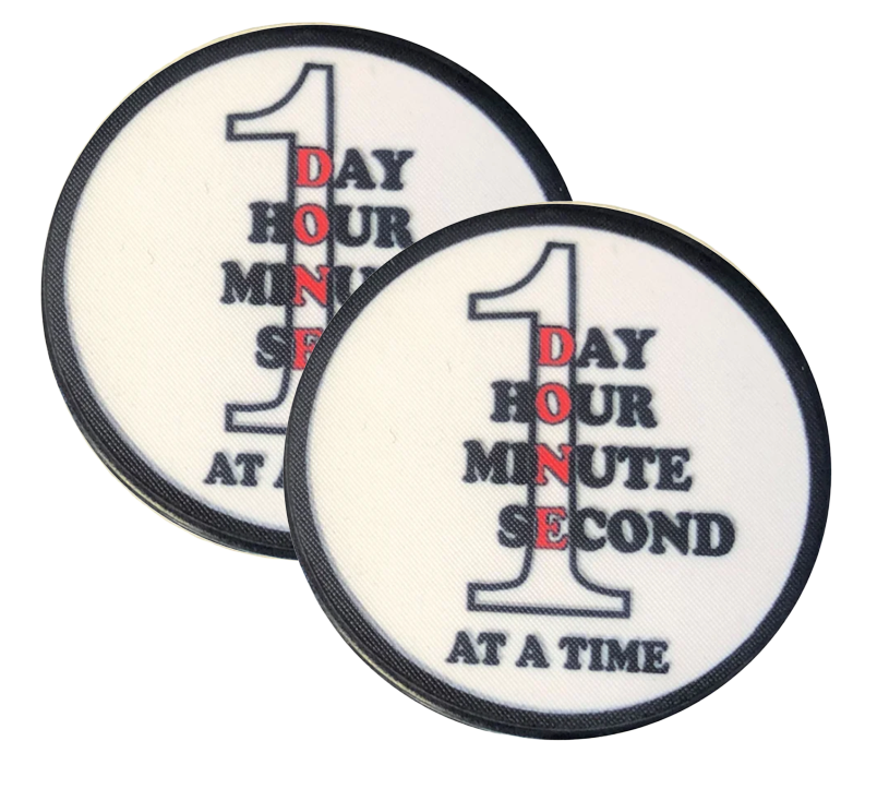 One Day at a Time AA Poker Chip – DONE Sobriety Recovery Chip