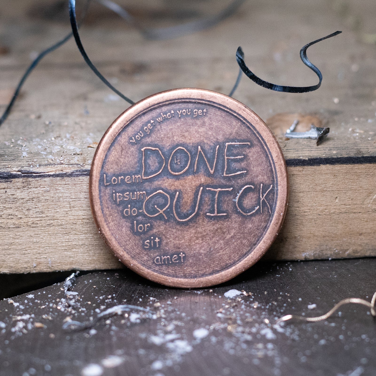 Done Right, Done Quick - Decision Maker Coin in Solid Copper
