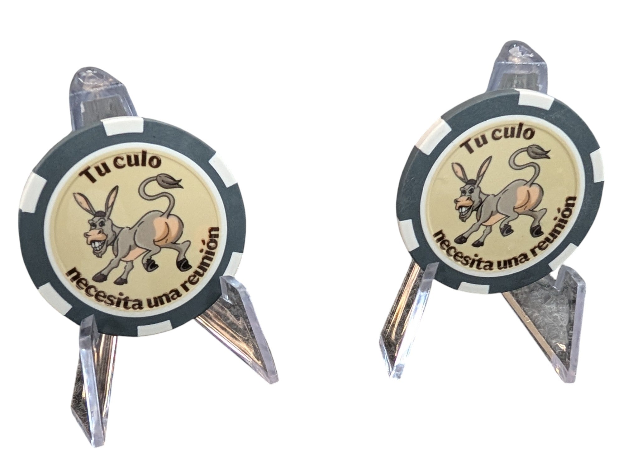 Spanish AA Poker Chip – “Tu Culo Necesita una Reunión” Donkey Recovery Token