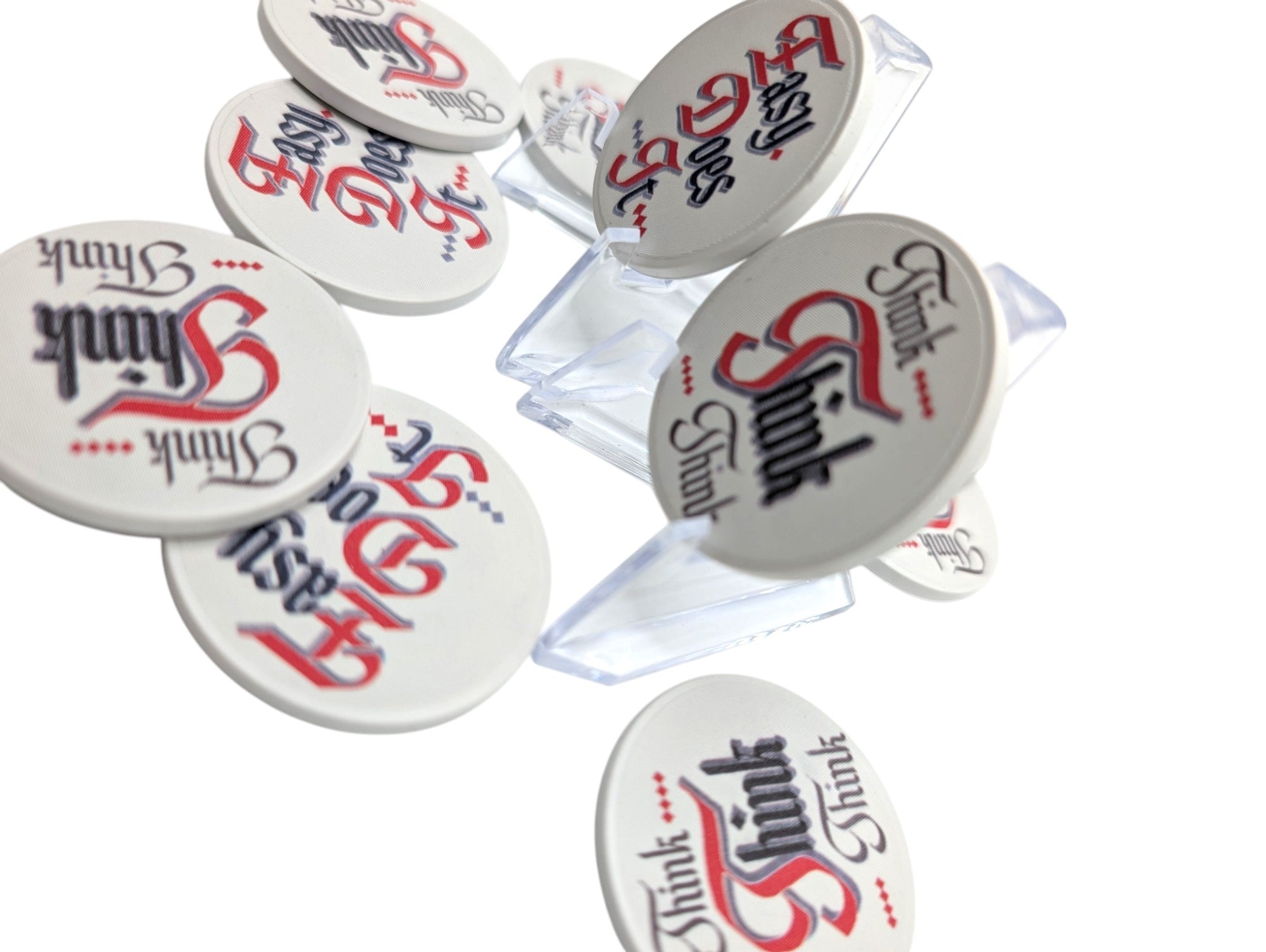 Easy Does It and Think Think Think AA Slogan Poker Chip